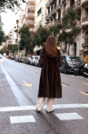 Coat Julie - S, Dark brown