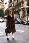 Coat Julie - S, Dark brown