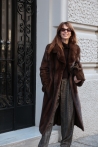 Coat Julie - S, Dark brown