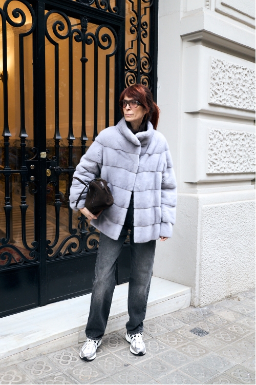 Chaqueta Oversize de piel de visón Katia