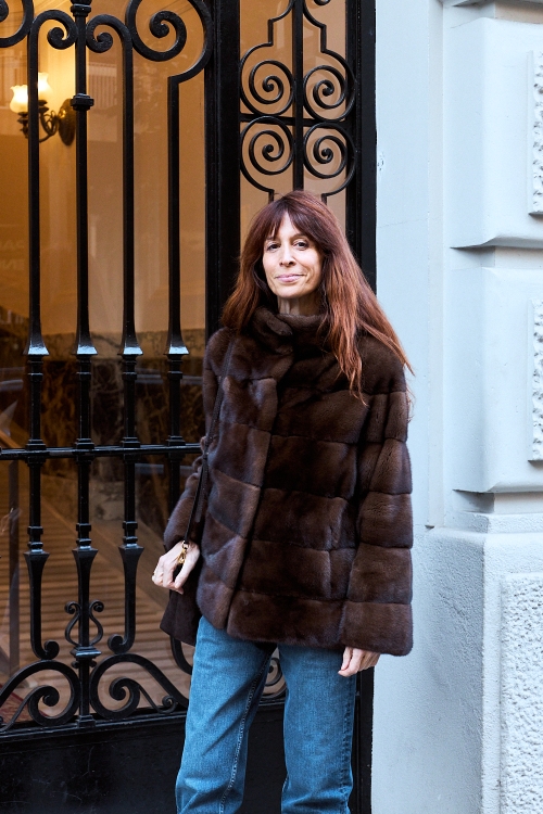 Chaqueta Violet de piel de visón