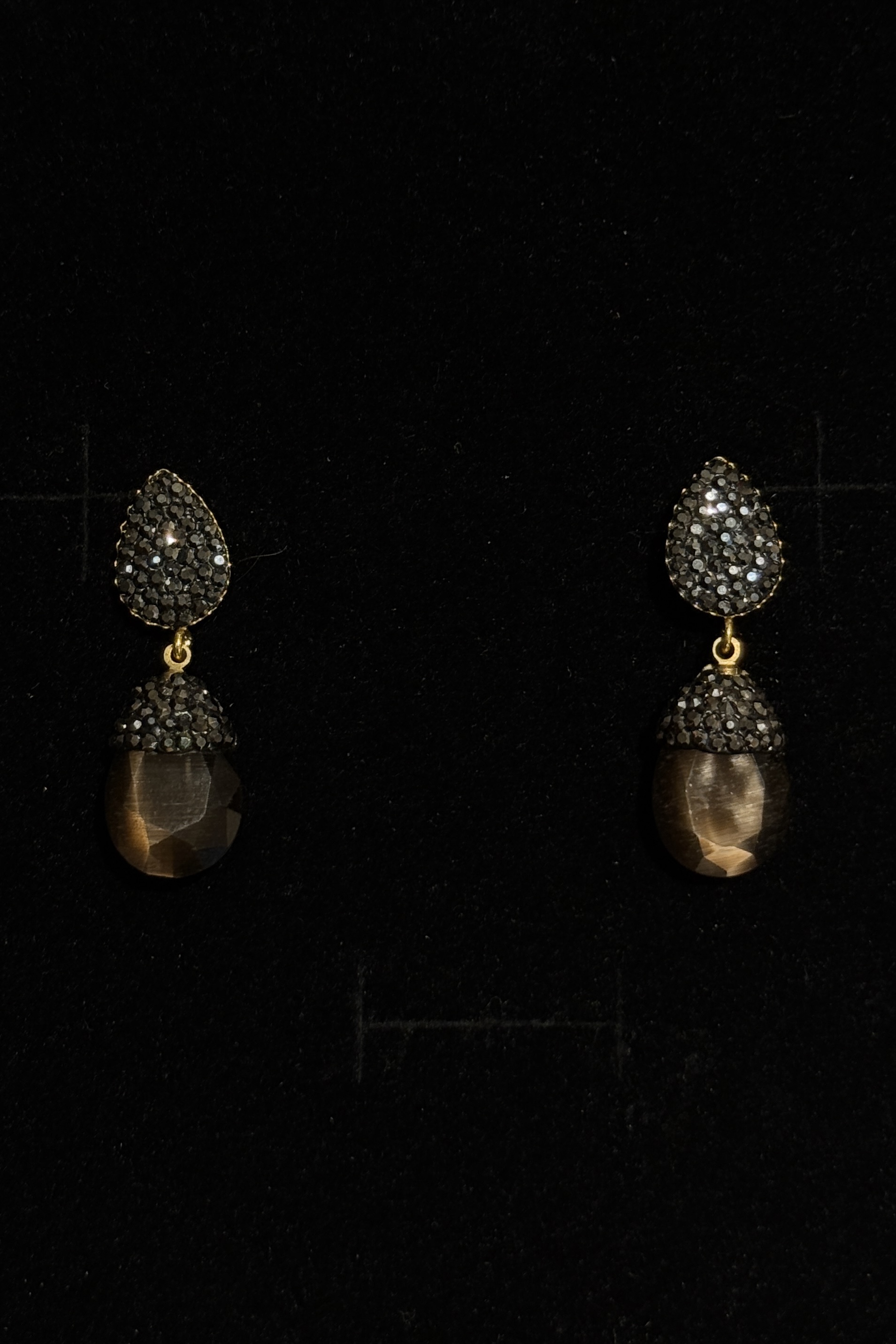 Alicia earring - One size, Brown