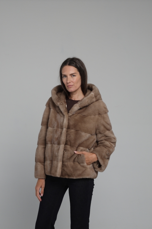 Chaqueta Audrey de piel de visón calidad Sagafurs