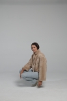 Chaqueta corta de piel de visón calidad Sagafurs Carrie - 34, 50 cm, Palomino