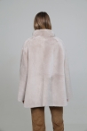 Chaqueta ligera Valentina reversible de cordero y napa - S, Hielo