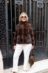 Chaqueta de piel de visón Ingrid - 38, Marrón Medio