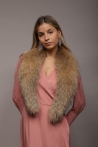 Estola de piel de mapache Ane - Talla única, Beige