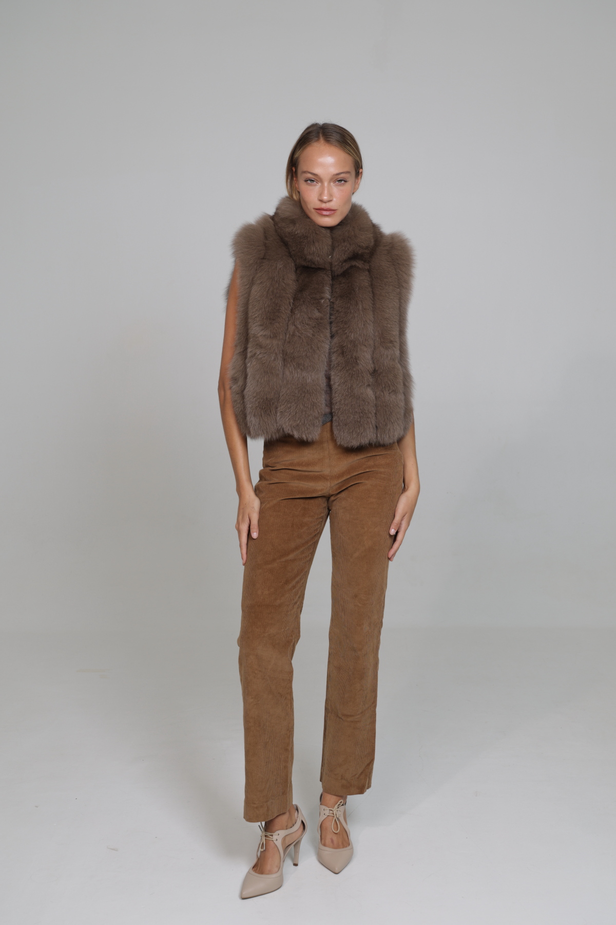 Gilet Laura - S, Marron clair