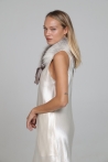 Coll Angela - Talla única, Blanco con gris
