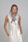 Collar Angela - One size, White with grey